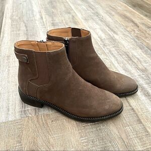 Franco Sarto brown leather booties